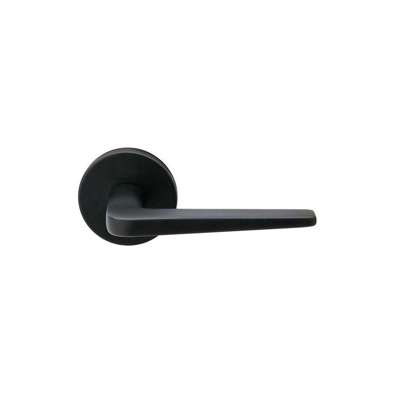 Emtek Athena Lever With Disk Rosette in Flat Black finish