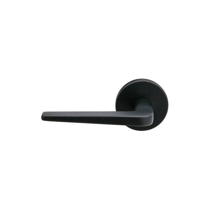 Emtek Athena Lever With Disk Rosette in Flat Black finish