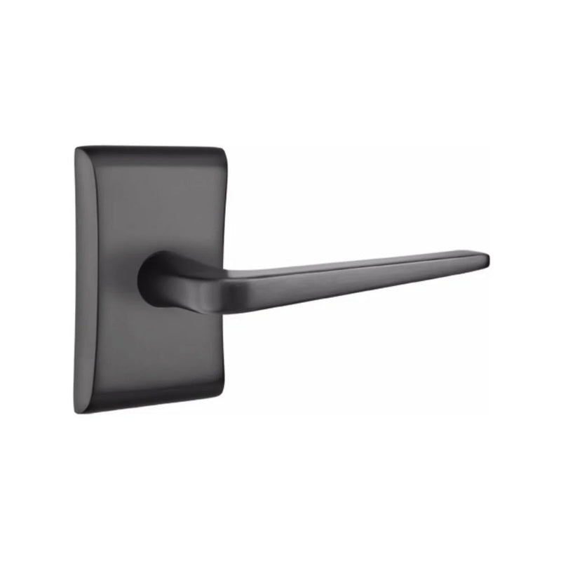 Emtek Athena Lever With Neos Rosette in Flat Black finish