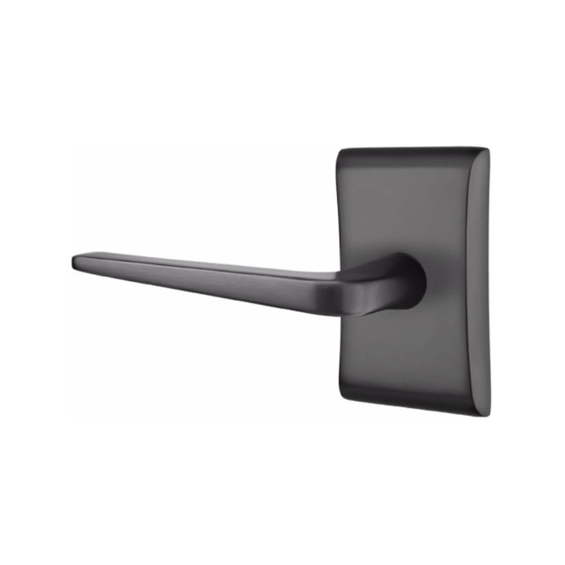 Emtek Athena Lever With Neos Rosette in Flat Black finish