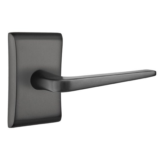 Emtek Athena Lever With Neos Rosette in Flat Black finish