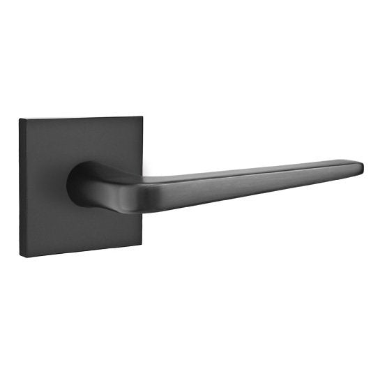 Emtek Athena Lever With Square Rosette in Flat Black finish