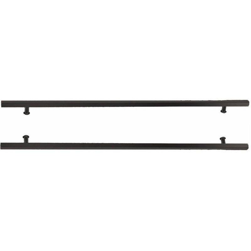 Emtek Back to Back 24" Square Door Pull in Flat Black finish