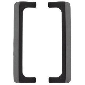 The Emtek Back to Back 8" Baden Door Pull in Flat Black finish