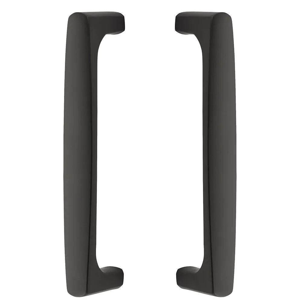 The Emtek Back to Back Urban Modern Door Pull, 8" Center to Center in Flat Black finish