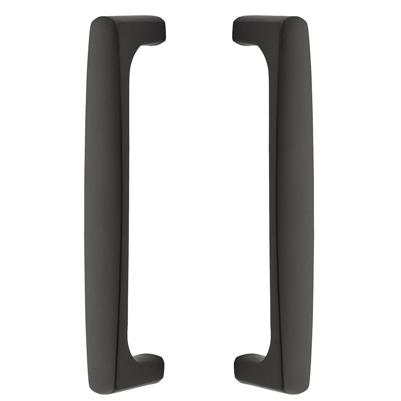 The Emtek Back to Back Urban Modern Door Pull, 8" Center to Center in Flat Black finish