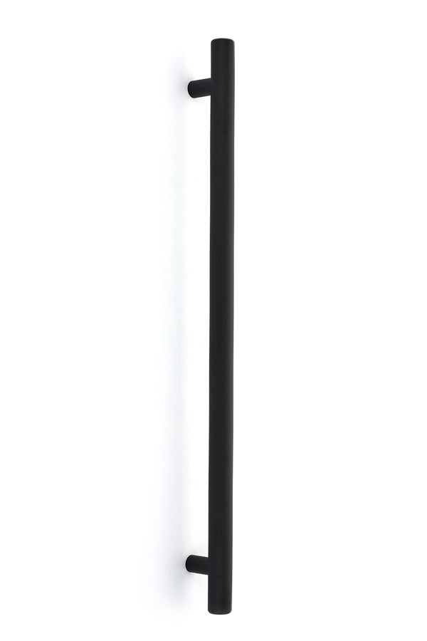 The Emtek Bar Appliance Pull, 18" Center to Center in Flat Black finish