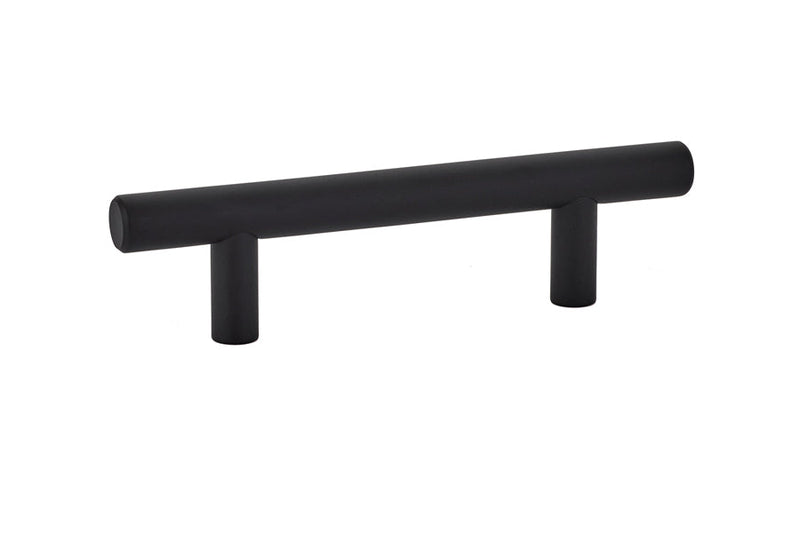 The Emtek Bar Cabinet Pull, 3" Center to Center in Flat Black finish