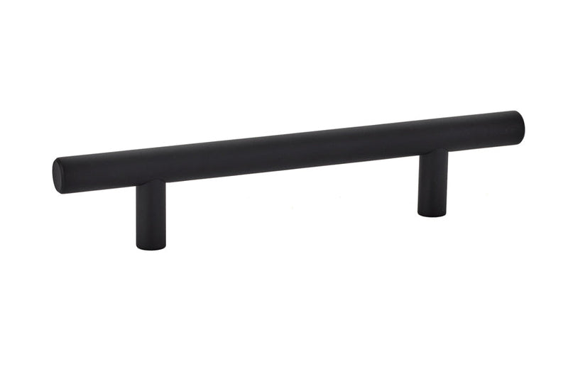 The Emtek Bar Cabinet Pull, 4" Center to Center in Flat Black finish