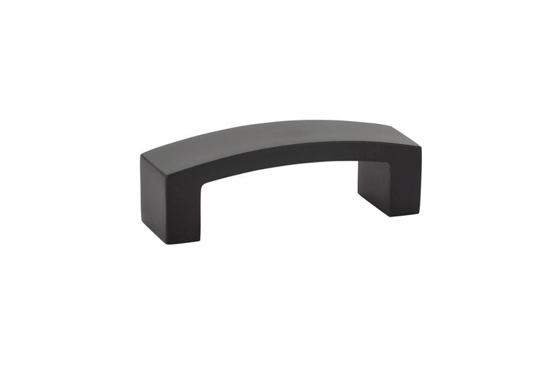 The Emtek Bauhaus Cabinet Pull, 3" Center to Center in Flat Black finish