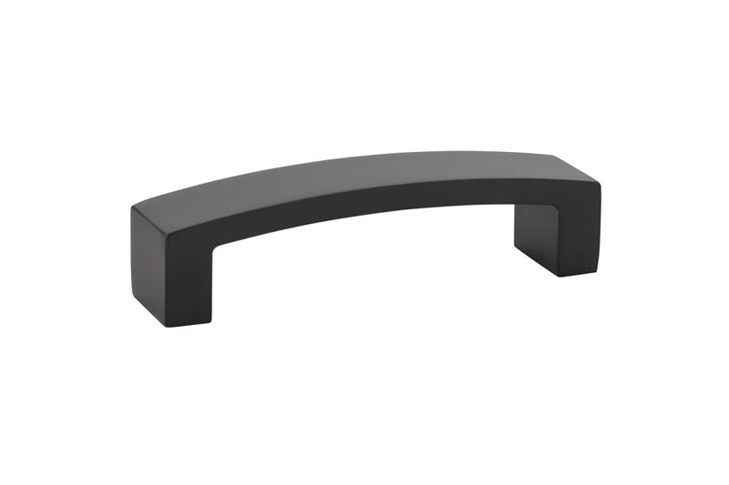 The Emtek Bauhaus Cabinet Pull, 4" Center to Center in Flat Black finish