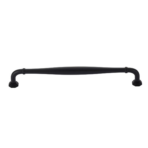 The Emtek Blythe Appliance Pull, 12" Center to Center in Flat Black finish