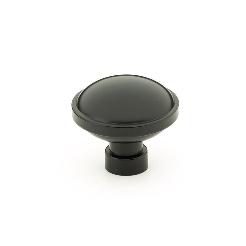 The Emtek Brandt Cabinet Knob, 1 3/4" in Flat Black finish