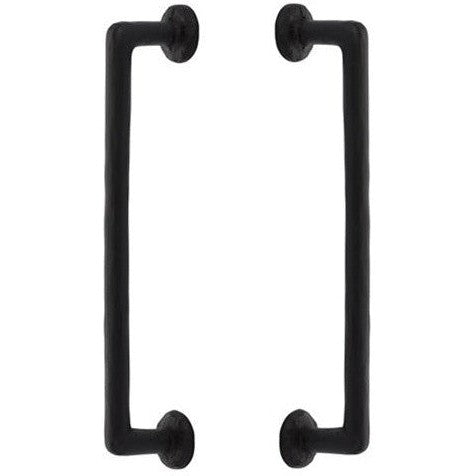 Emtek Back to Back Rod Bronze Door Pull, 12" Center to Center in Flat Black Bronze Patina finish