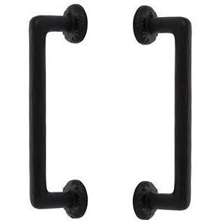 Emtek Back to Back Rod Bronze Door Pull, 8" Center to Center in Flat Black Bronze Patina finish