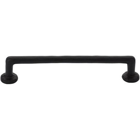 Emtek Concealed Surface Mount Rod Bronze Door Pull, 12" Center to Center in Flat Black Bronze Patina finish