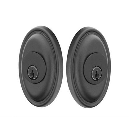 Emtek Double Cylinder #14 Tuscany Bronze Keyed Deadbolt in Flat Black Bronze Patina finish