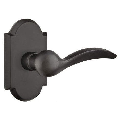 Emtek Durango Lever With #1 Rosette in Flat Black Bronze Patina finish