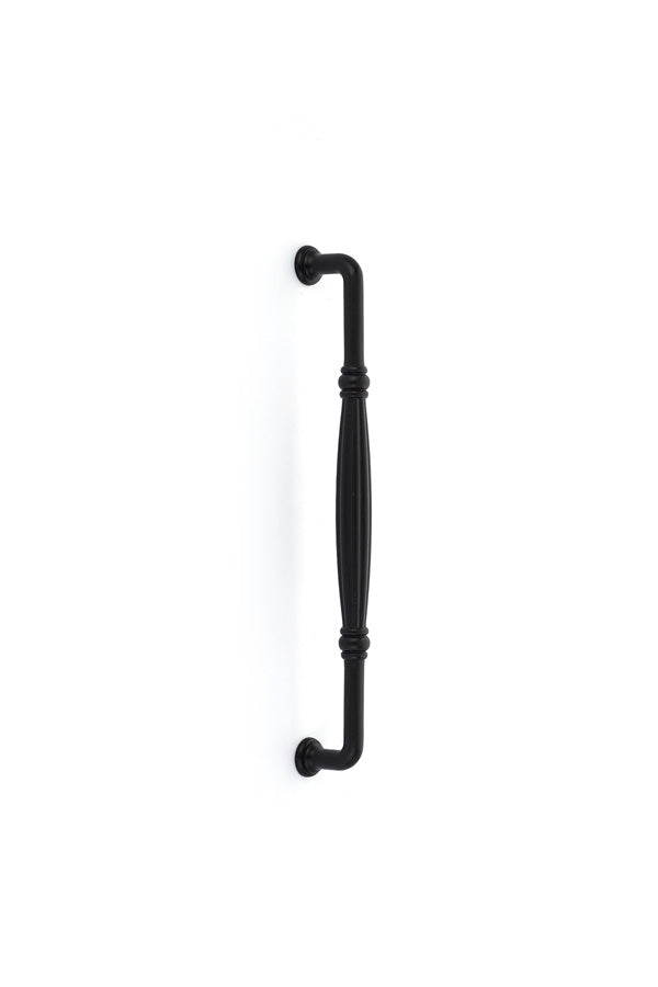 The Emtek Fluted Bronze Appliance Pull, 12" Center to Center in Flat Black Bronze Patina finish