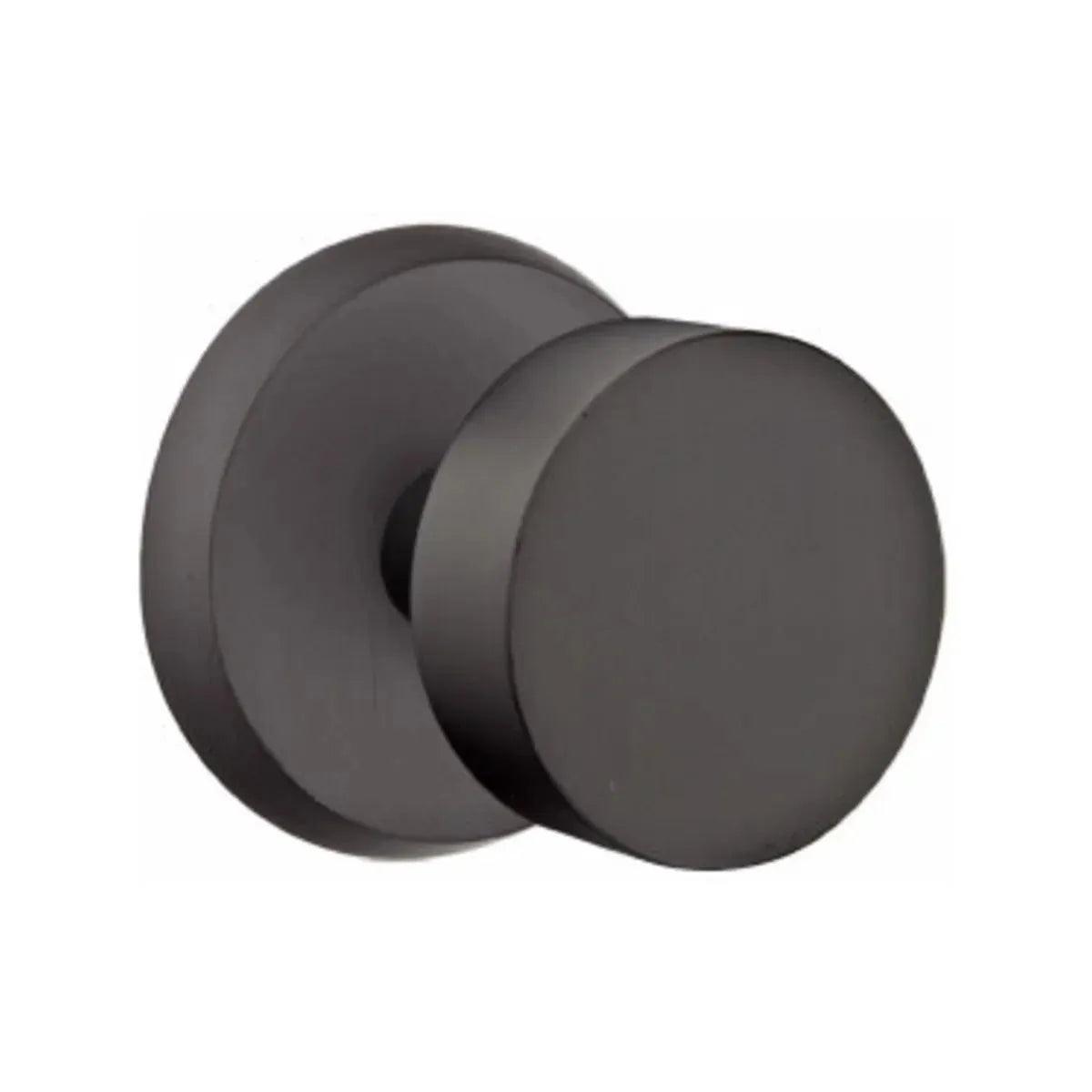 Emtek Round Bronze Knob with #2 Rosette in Flat Black Bronze Patina finish