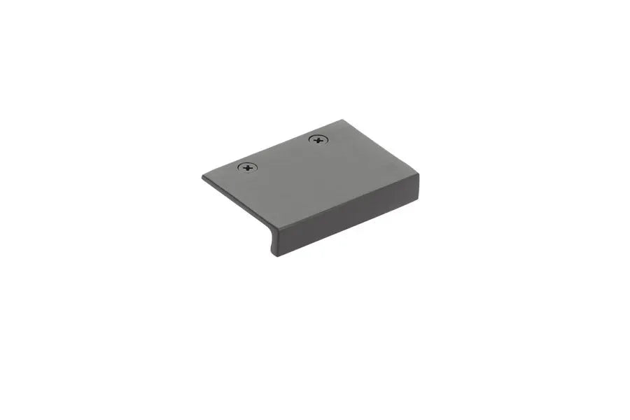 The Emtek Rustic Modern Edge Pull, 1 1/2" Center to Center in Flat Black Bronze Patina finish