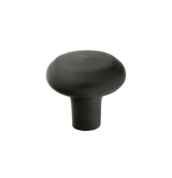 The Emtek Sandcast Bronze Barn Cabinet Knob, 1 3/4" in Flat Black Bronze Patina finish