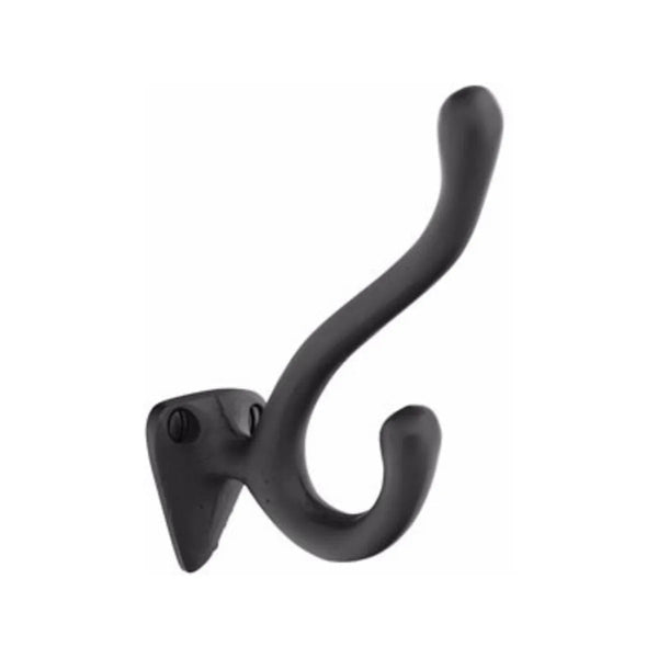 Emtek Sandcast Bronze Robe Hook in Flat Black Bronze Patina finish