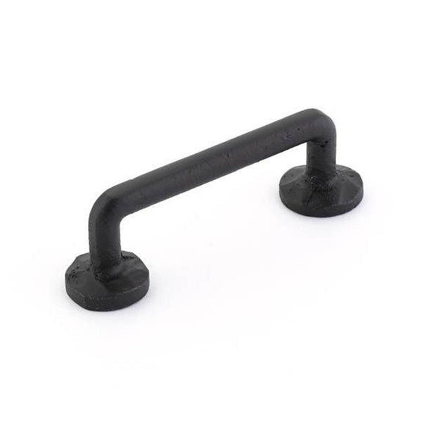 The Emtek Sandcast Bronze Rod Pull, 3" Center to Center in Flat Black Bronze Patina finish