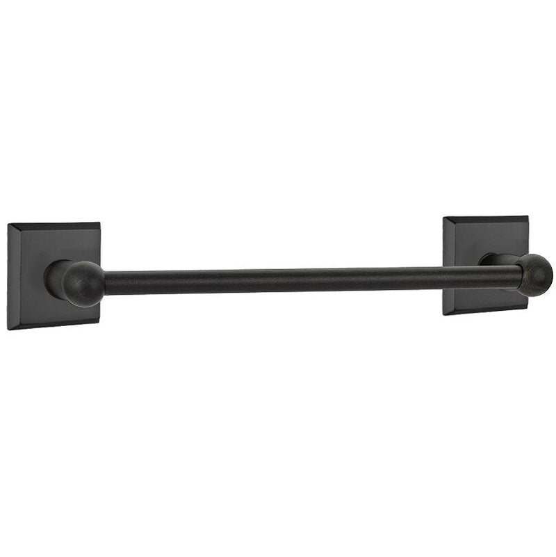 Emtek Sandcast Bronze Towel Bar (18" width) With