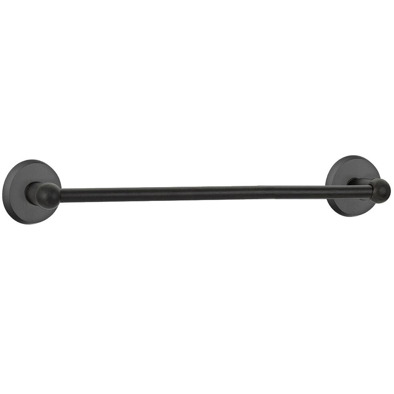 The Emtek Sandcast Bronze Towel Bar with