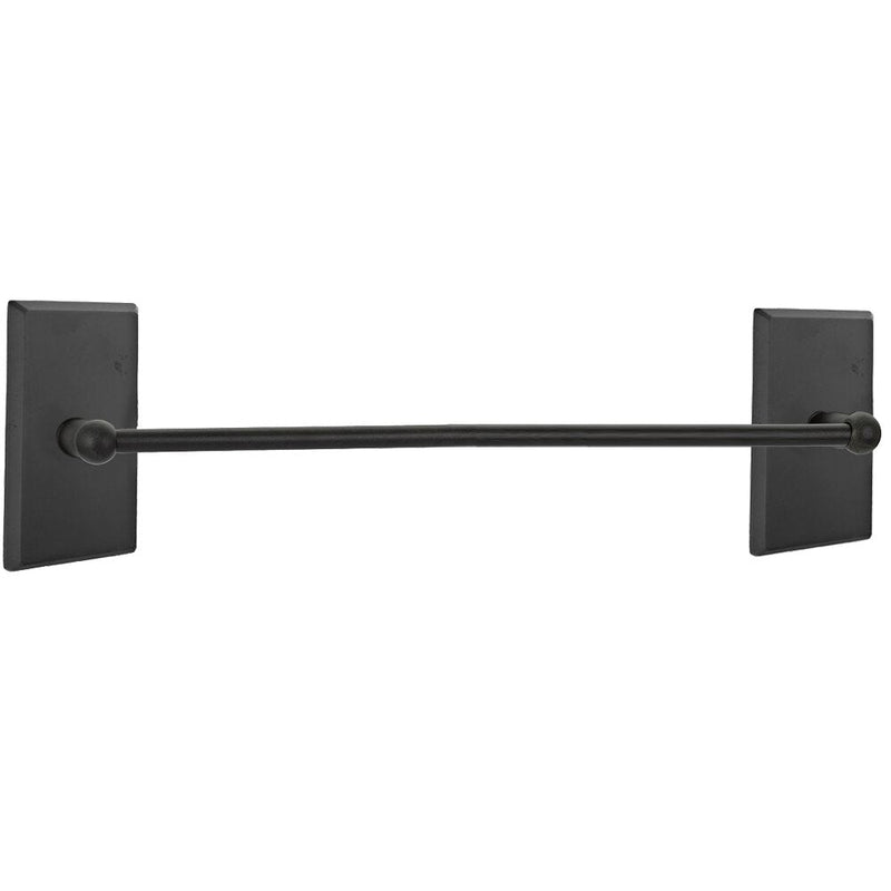 The Emtek Sandcast Bronze Towel Bar with