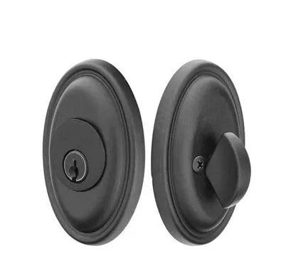 Emtek Single Cylinder #14 Tuscany Bronze Keyed Deadbolt in Flat Black Bronze Patina finish