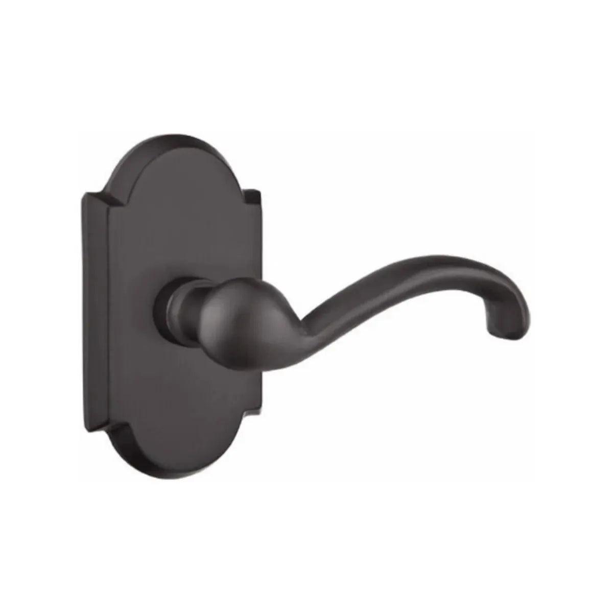 Emtek Teton Lever With #1 Rosette in Flat Black Bronze Patina finish