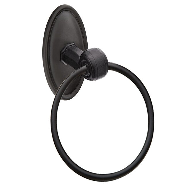 The Emtek Tuscany Bronze Towel Ring With