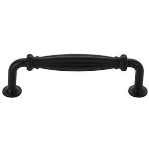 The Emtek Tuscany Cast Bronze Palermo Door Pull, 8" Center to Center in Flat Black Bronze Patina finish