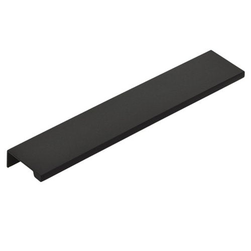 The Emtek Cabinet Edge Pull, 6" Center to Center in Flat Black finish