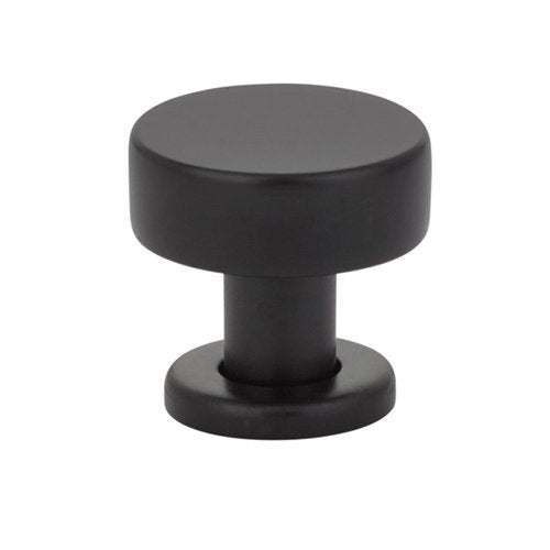 The Emtek Cadet Cabinet Knob in Flat Black finish.