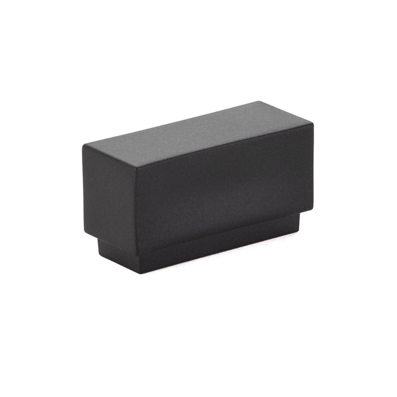 The Emtek Cinder Cabinet Knob, 1 5/8" in Flat Black finish