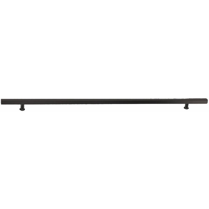 Emtek Concealed Surface Mount 24" Square Door Pull in Flat Black finish