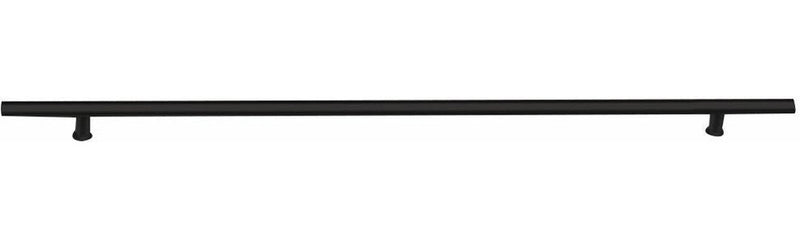 Emtek Concealed Surface Mount 48" Round Door Pull in Flat Black finish