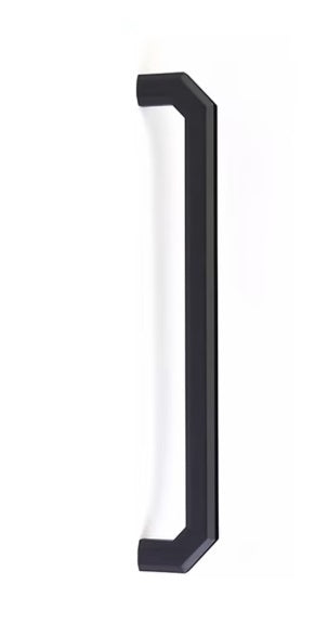 The Emtek Concealed Surface Riviera Appliance Pull in Flat Black finish