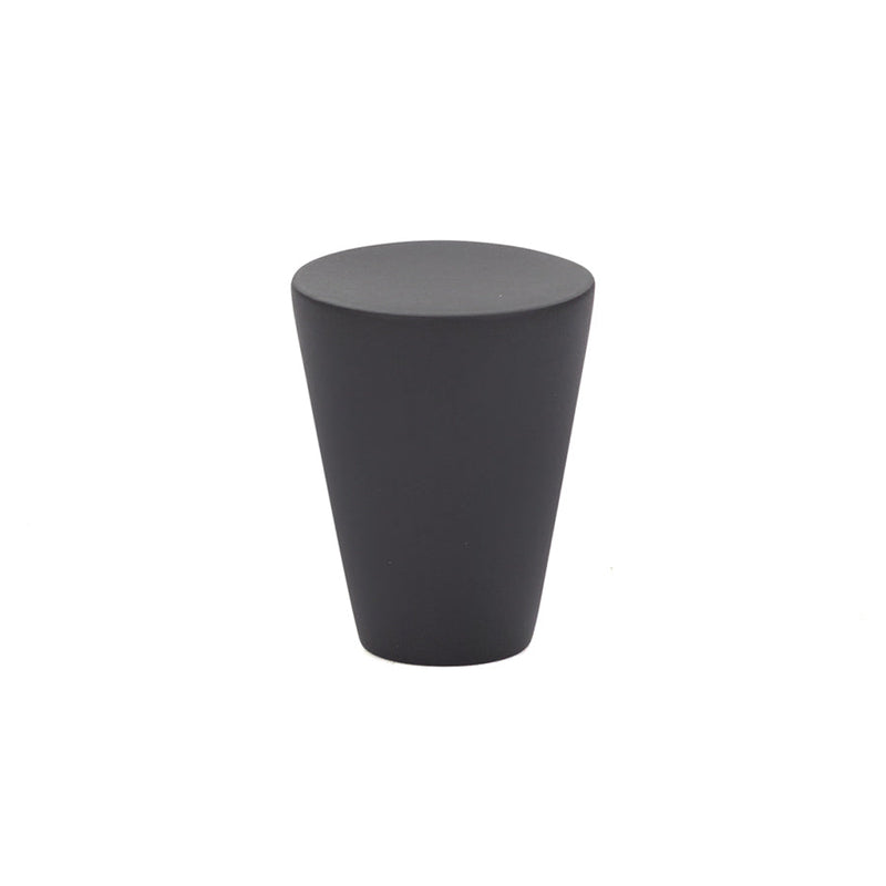 Emtek Cone Cabinet Knob, 1 1/8" in Flat Black finish