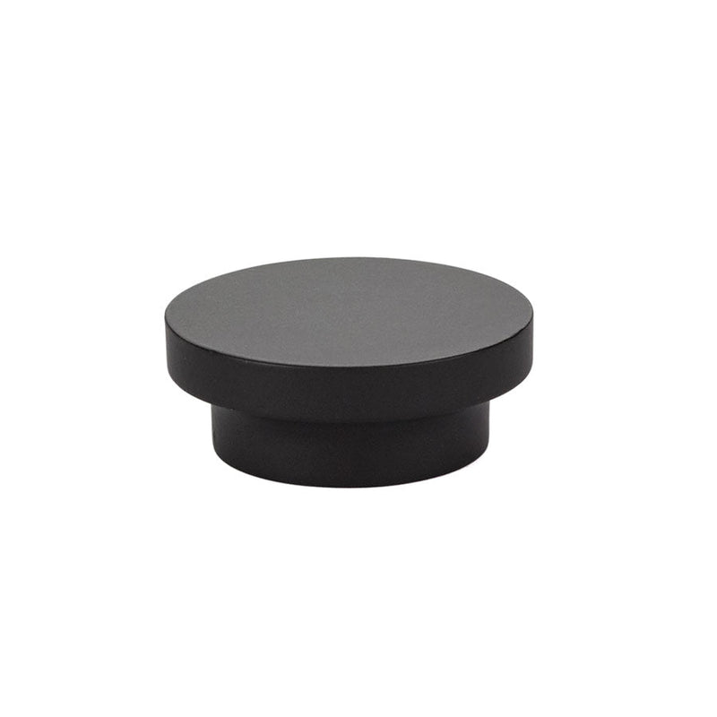 The Emtek District Cabinet Knob, 1 5/8" in Flat Black finish