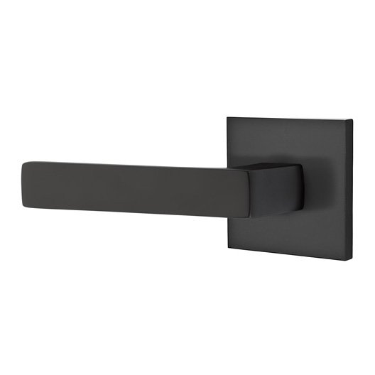 Emtek Dumont Lever With Square Rosette in Flat Black finish