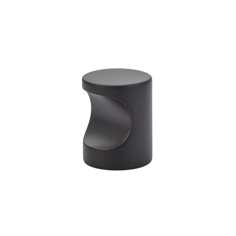 Emtek Finger Cabinet Pull, 1" in Flat Black finish