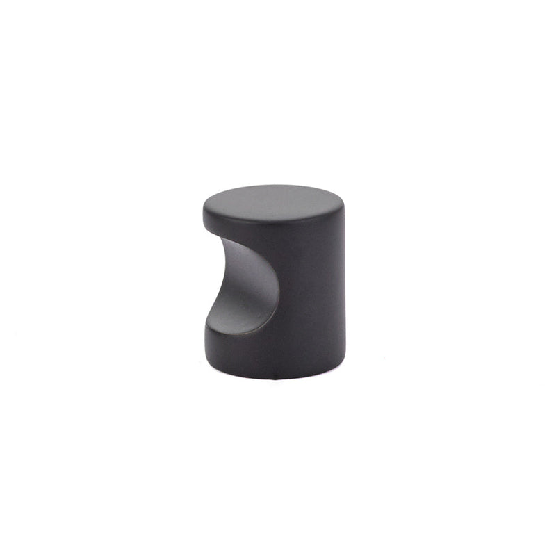 The Emtek Finger Cabinet Pull, 7/8" in Flat Black finish