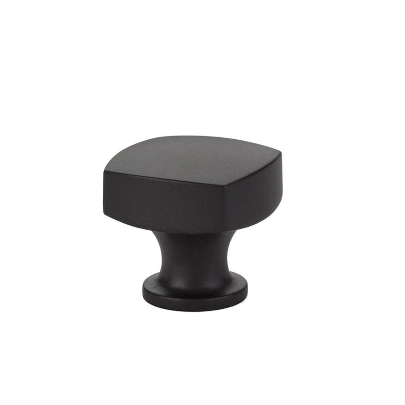 The Emtek Freestone Cabinet Knob, 1 1/4" in Flat Black finish