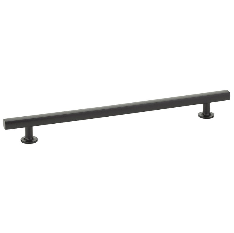 The Emtek Freestone Cabinet Pull, 10" Center to Center in Flat Black finish