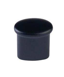 The Emtek Habitat Button Knob in Flat Black finish