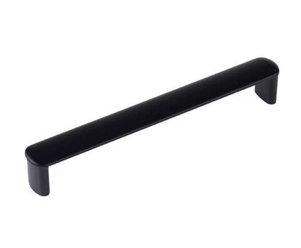 The Emtek Habitat Cabinet Pull in Flat Black finish